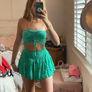 skylar + madison green mini romper